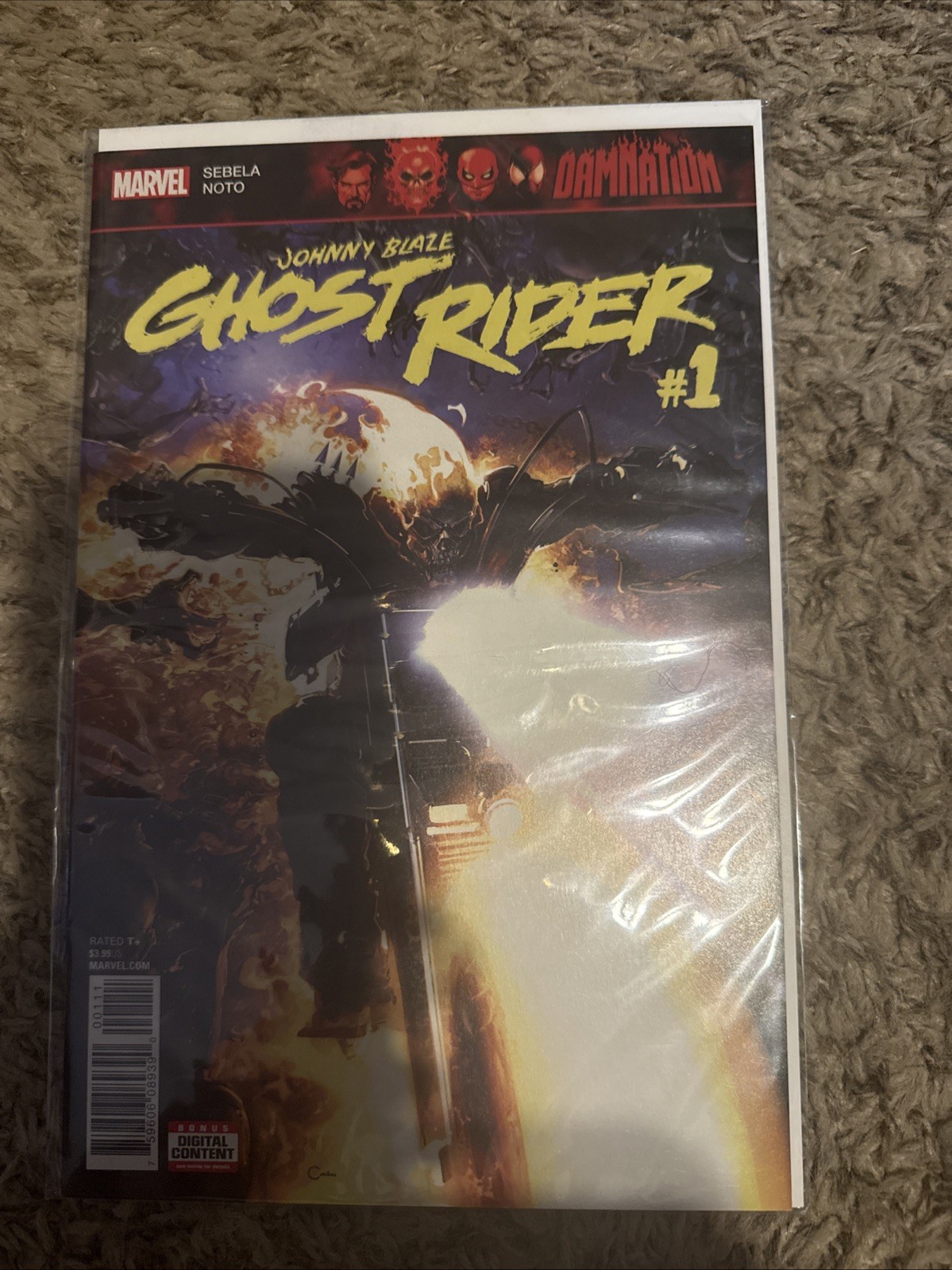 Damnation Johnny Blaze Ghost Rider 1A Clayton Crain (maggio 2018, Marvel)