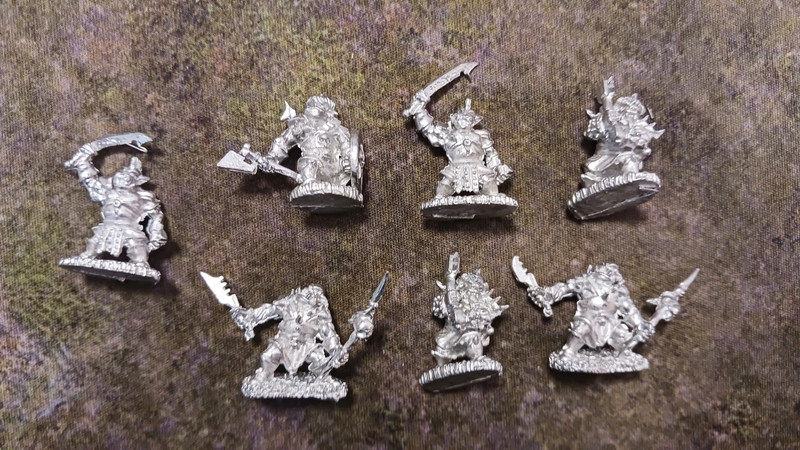 warmaster 7 x eroi orchi/black orcs/ogre