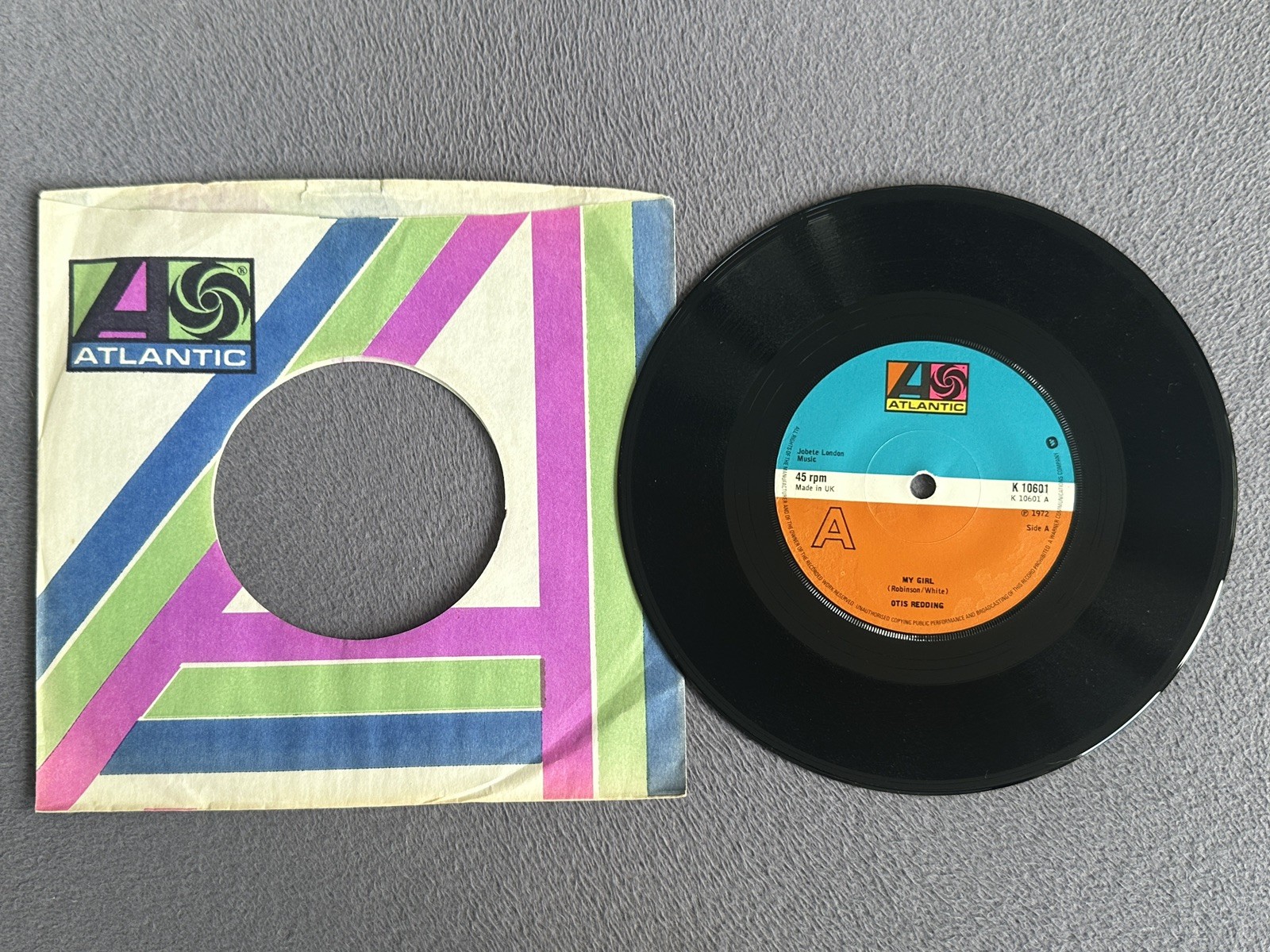 Otis Redding - MY GIRL - 7” Vinyl Single 1973 - Atlantic K10601 EX