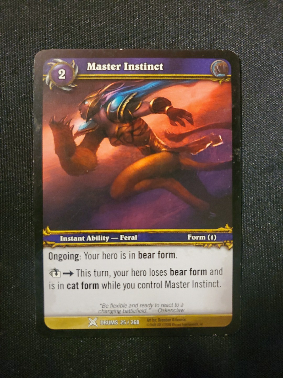 Master Instinct Drums 25/268 Common World Of Warcraft WOW TCG Card LP '
