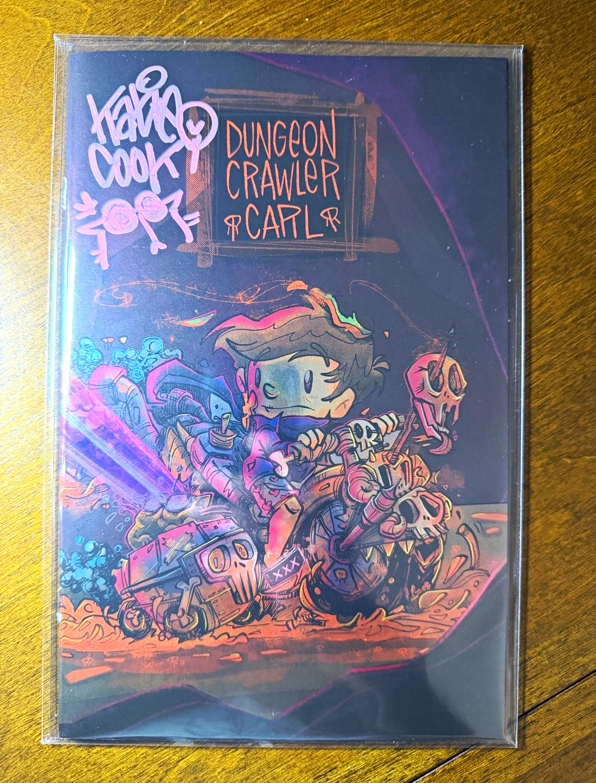 Dungeon Crawler Carl #0 Katie Cook NYCC Virgin Foil Exclusive Signed & Remarked