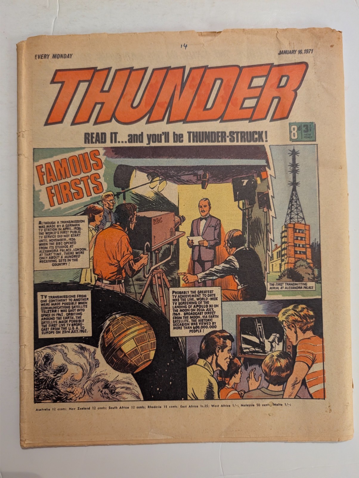 Thunder Comic January 16th 1971, IPC Magazines, Ltd