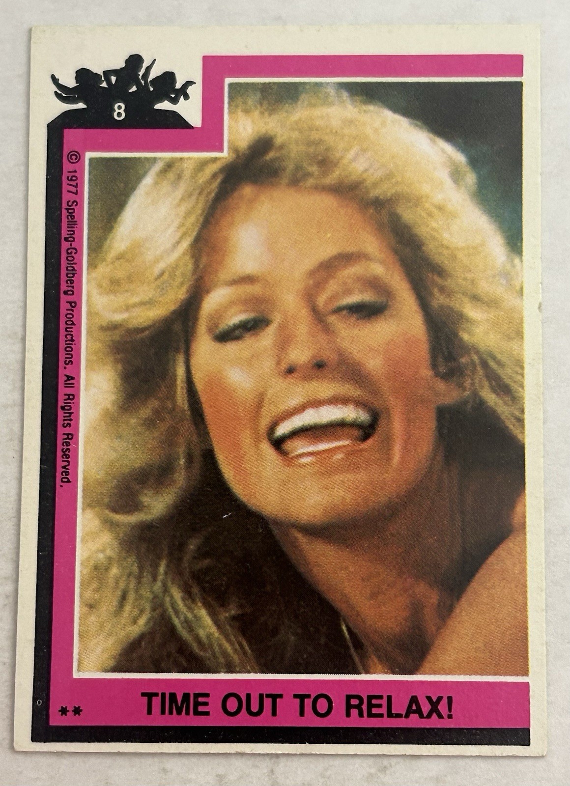1977 Topps Charlie’s Angels Time To Relax! #8 Two Stars Farrah Fawcett EX+ M1