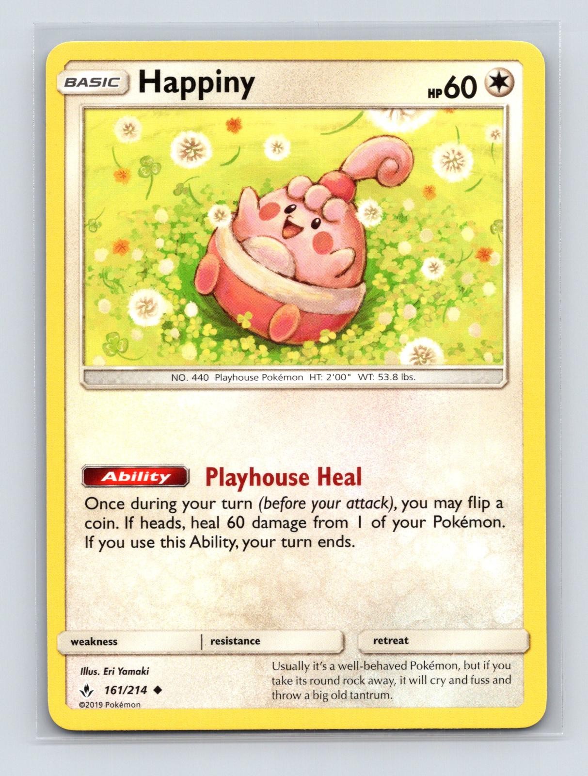 Happiny 161/214 Unbroken Bonds Uncommon Near Mint Pokemon