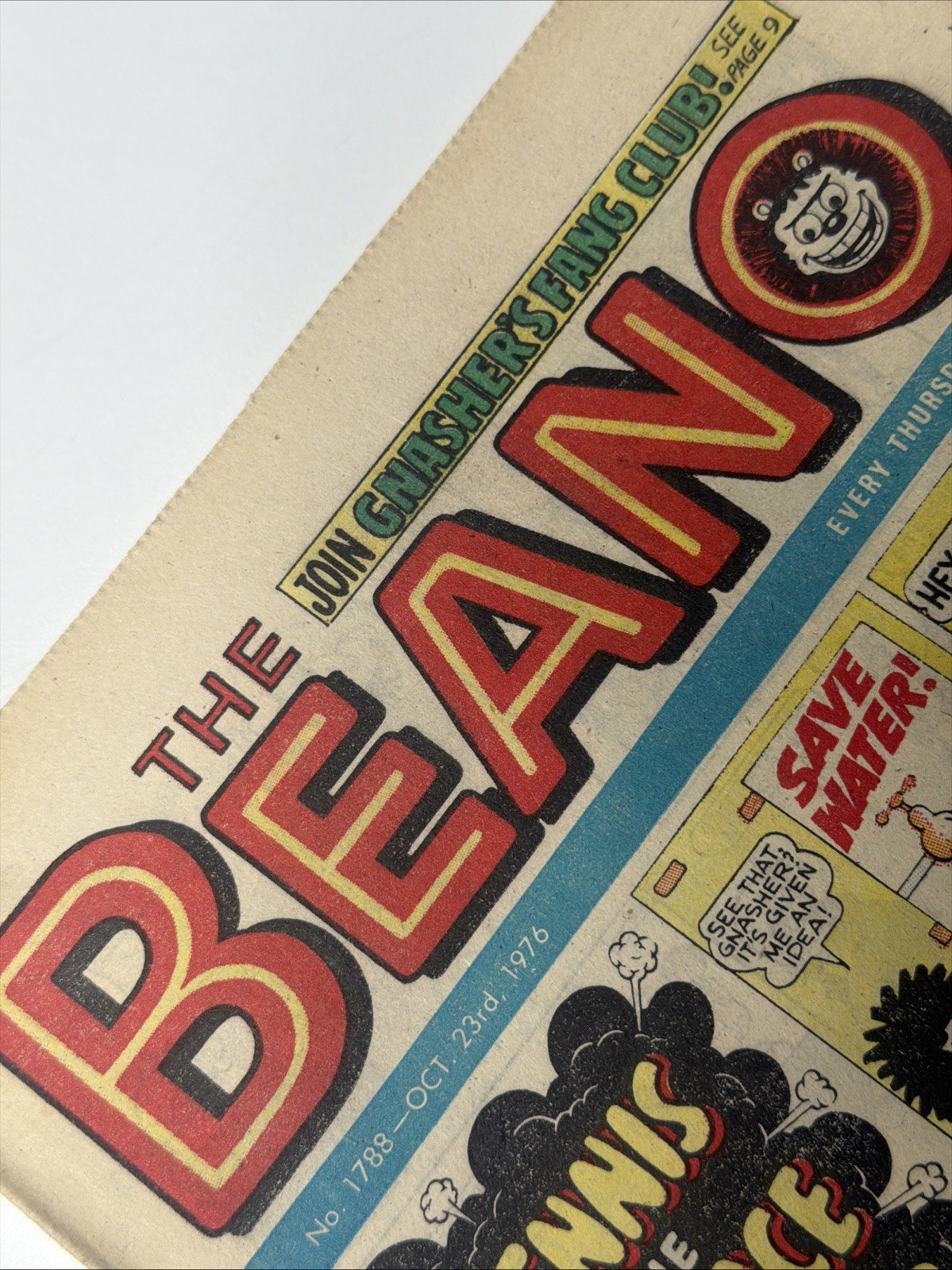 BEANO COMIC - OCTOBER 23rd 1976 - 50th Birthday Gift - Vintage 70s Comic
