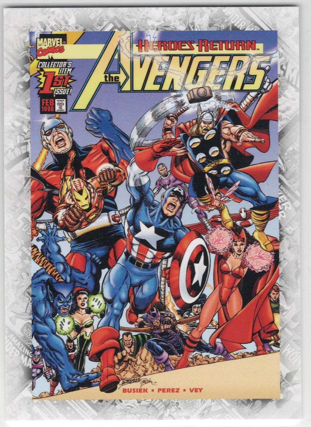 2011 UD Marvel Beginnings Breakthrough Issue Cover Insert #B-16 - Avengers