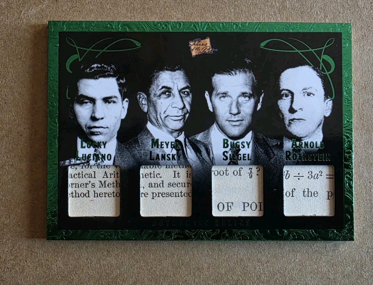 2025 Pezzi del Passato Mafiosi Rothstein, Luciano, Lansky, Siegel #R-182 Verde