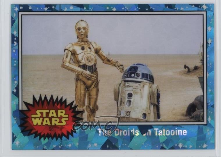 2022 Topps Chrome Sapphire Star Wars I droidi su Tatooine #96 1tg4