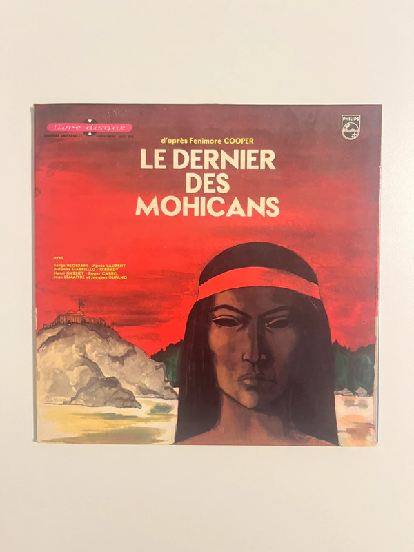 Livre-Disque Les Derniers des Mohicans - Philips - Vinyle 33T - Édition Vintage