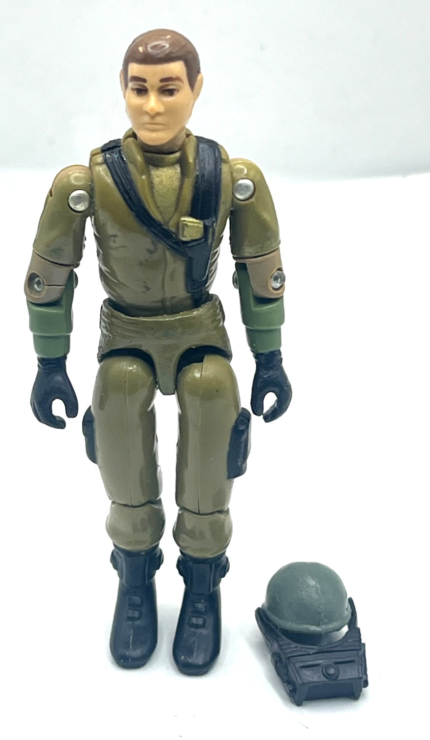 ACCIAIO braccio girevole G I Joe vintage 1983 - con casco e visiera -leggi