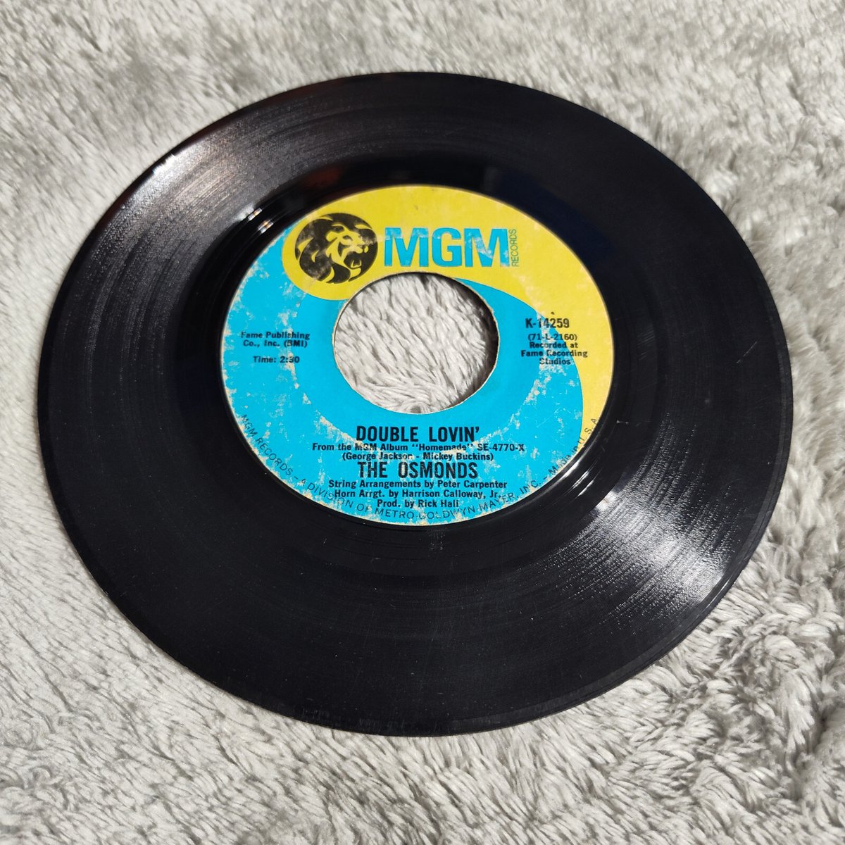 The Osmonds - Double Lovin' / Chilly Winds - 45rpm vinyl record