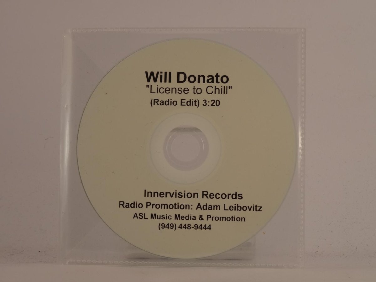 WILL DONATO LICENSE TO CHILL (503) Promo CD Album  INNOVISION RECORDS