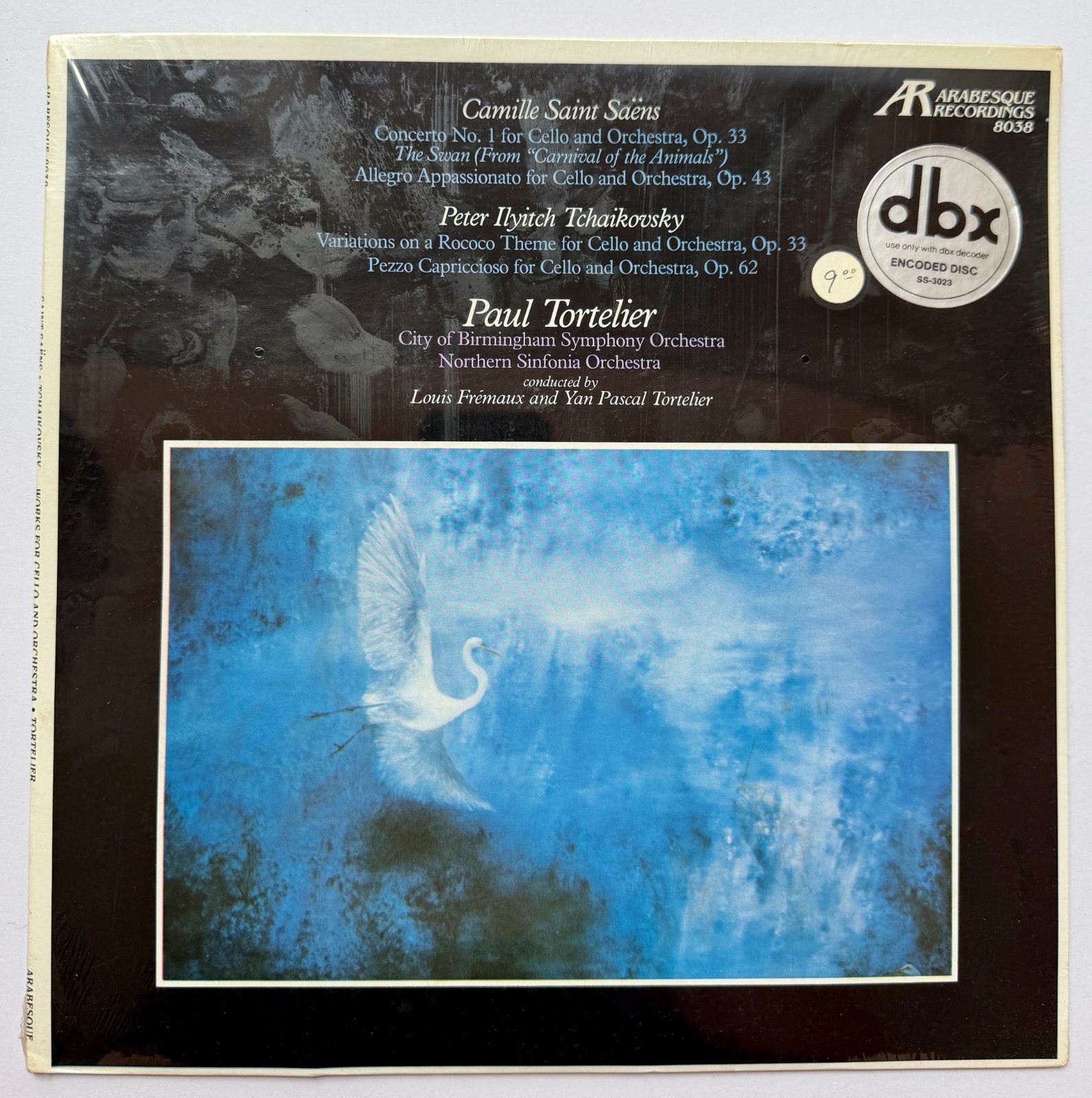 SEALED Paul Tortelier Cello Saint-Saens Tchaikovsky ENCODED DBX 8038 Audiophile