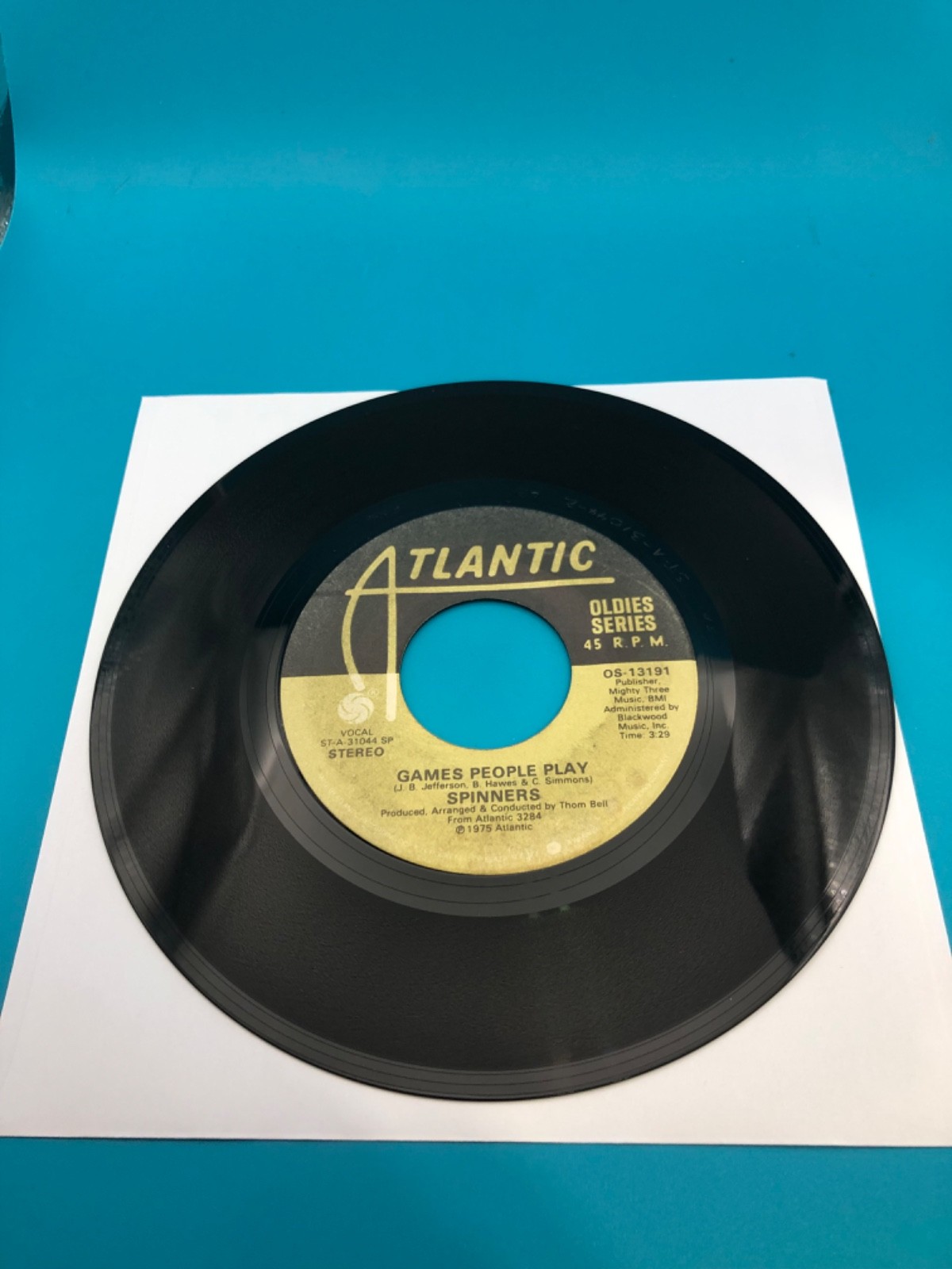 Spinners - 45 - "Games People Play" / "Living A Little, Laughing A Little" NM