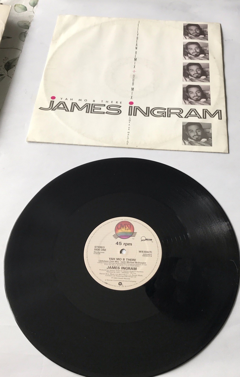 JAMES INGRAM Yah Mo B There 1983 UK 3-track 12" vinyl single  Jellybean Club 