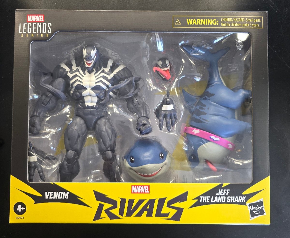 Marvel Legends 6'' VENOM & JEFF Shark Confezione da 2 Marvel Rivals Gamerverse Hasbro Nuovo