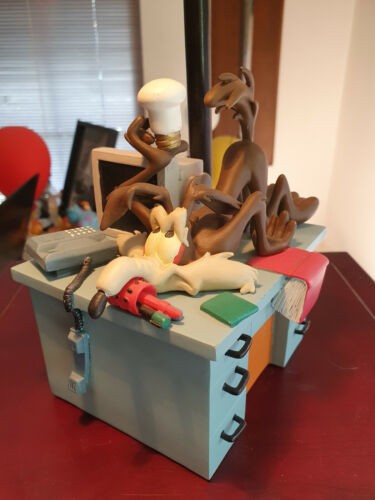 Lampada da tavolo Warner Bros Looney Tunes Wile E. Coyote oggetto raro da collezione