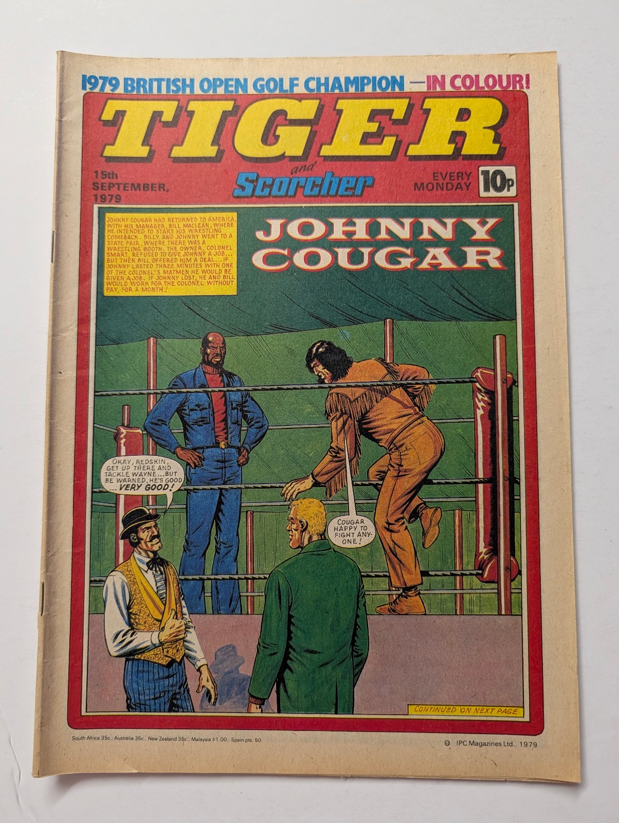 Tiger and Scorcher Comic 15th September 1979, IPC Magazines.