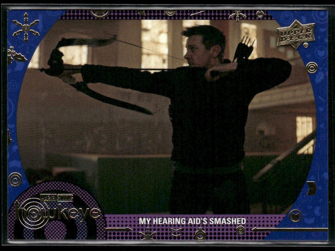 Base Occhio di Falco Marvel 2023 Blu Parallela /199 #37 - Jeremy Renner