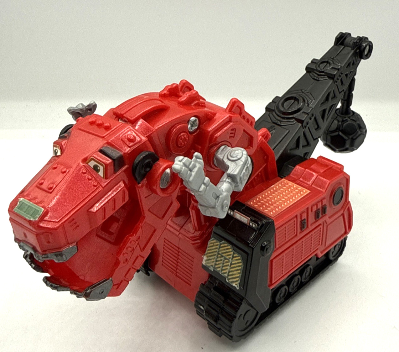 Mattel Dinotrux Ty Rux Red Dinosaur Crane Wrecking Ball Toy 2015