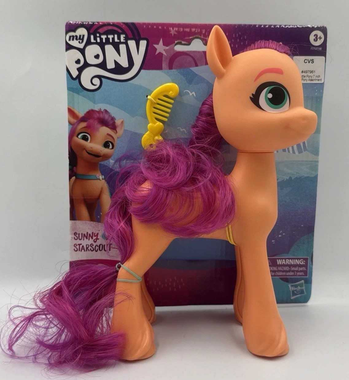 Hasbro My Little Pony 2021 8" Sunny Starscout Pony arancione, criniera rosa