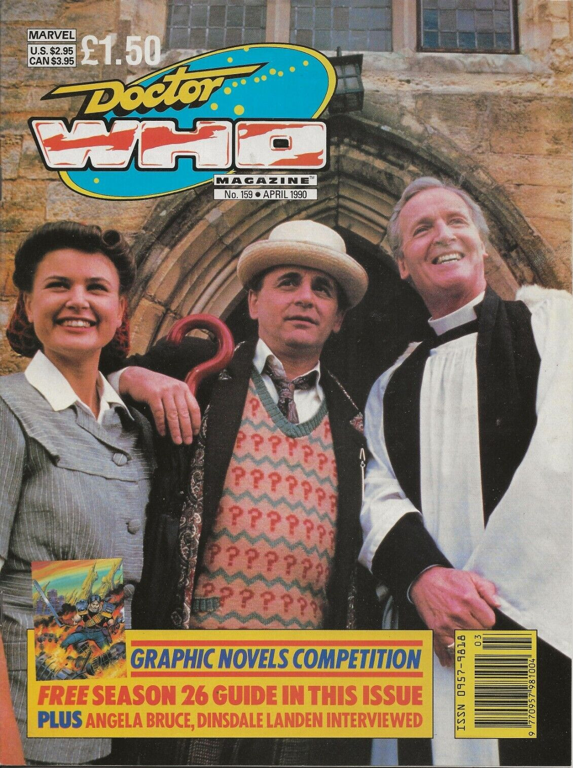 Doctor Who Magazine Issue 159 April 1990 McCoy, Aldred & Nicholas Parsons cover