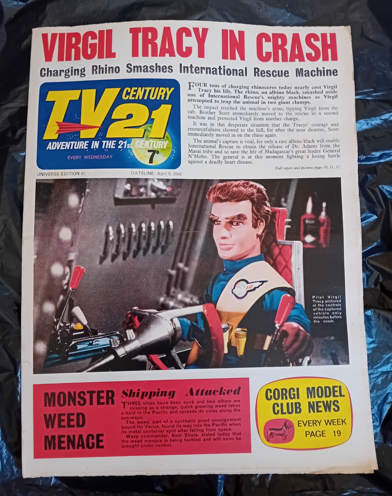 TV Century 21 comic #64 (09/04/1966). Flat/clean/complete. FINE