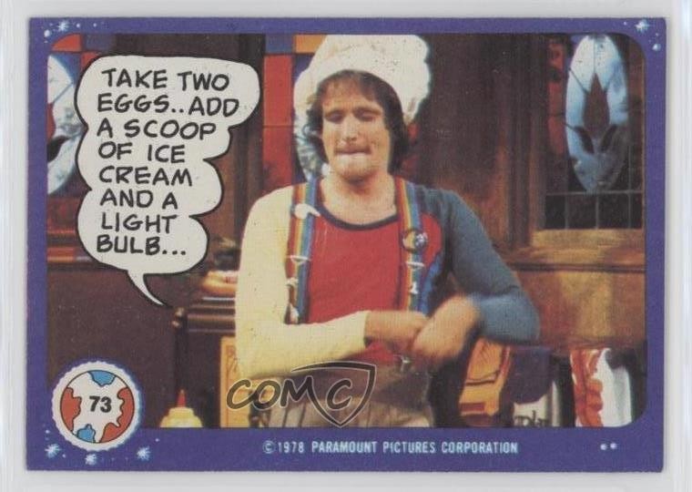 1978 Mork & Mindy Take Two Eggs Add A Scoop of Ice Cream and Light Bulb #73 0in6