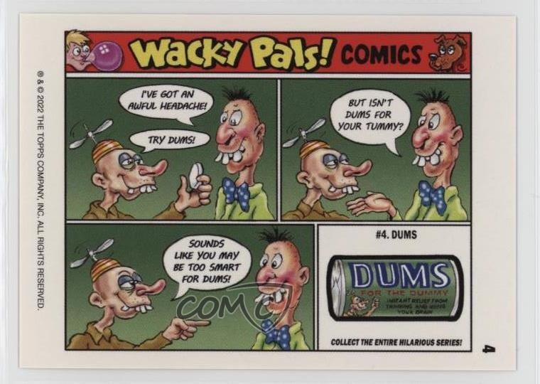 2022 Topps Wacky Packages Monthly Series December Wacky Pals /513 Dums #4 ex1