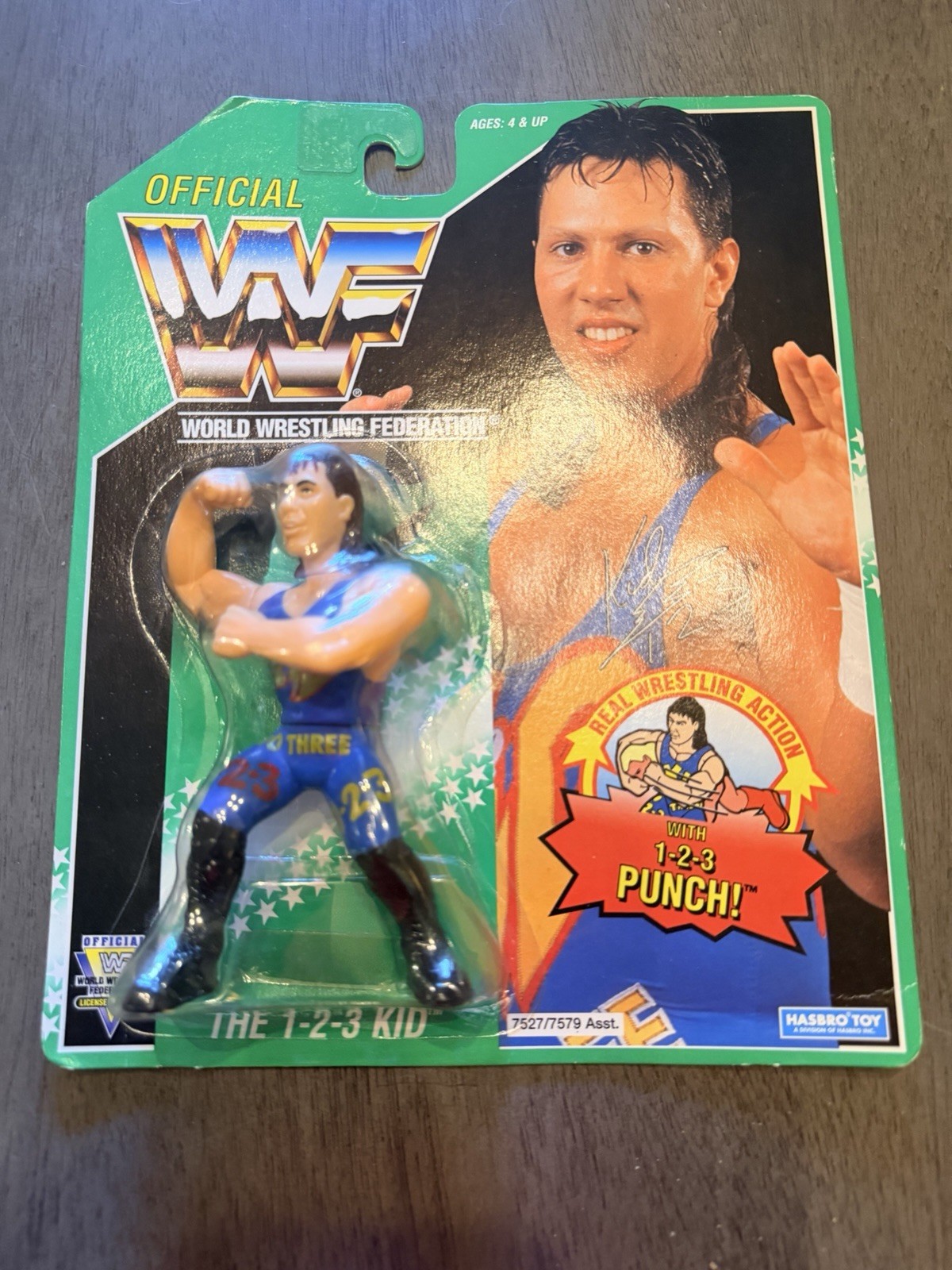 Vintage Wrestler WWF The 1-2-3 Kid w/ 1-2-3 Punch MOC 1994 Hasbro NEW SEALED
