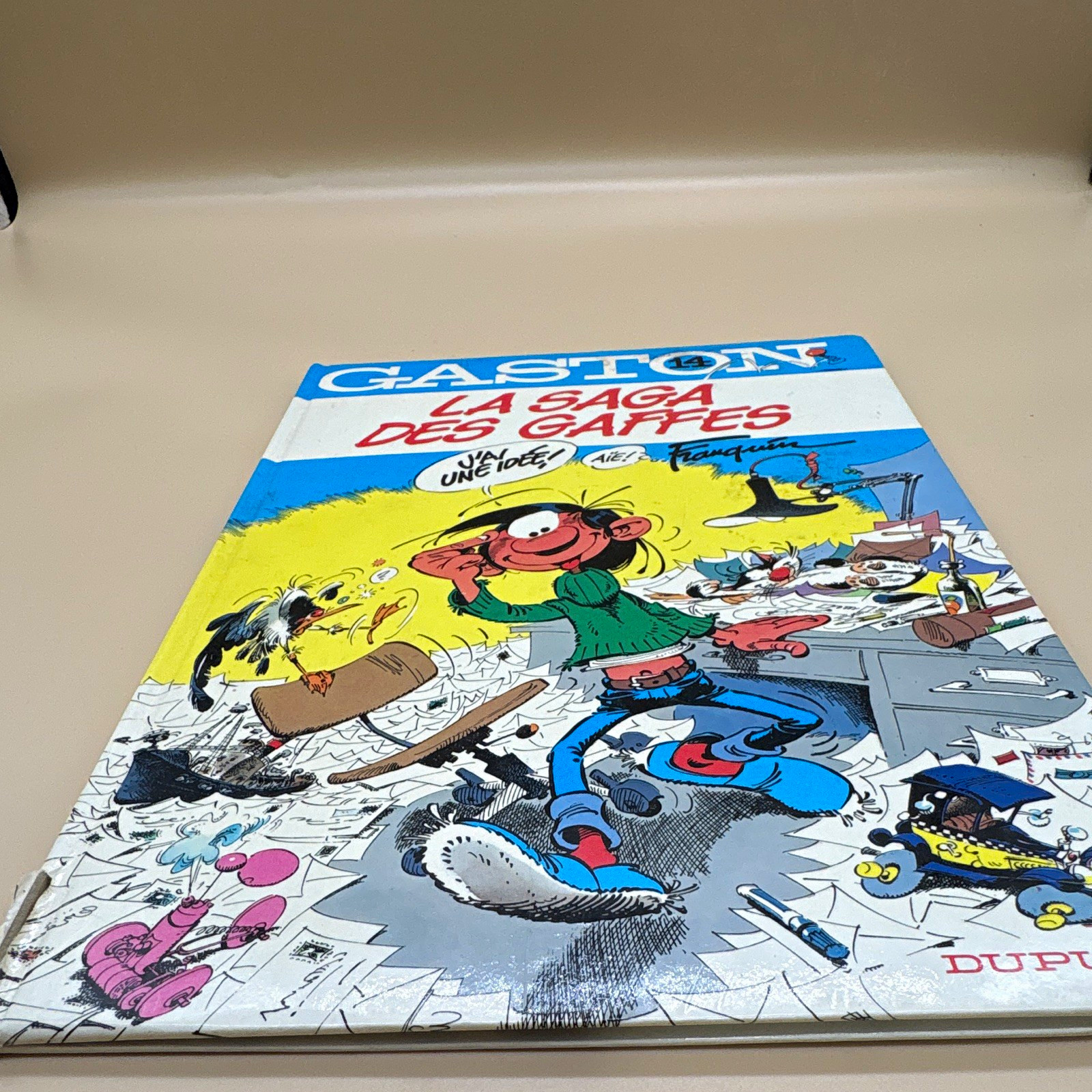 Gaston: La Saga des Gaffes HC firmato/iscrizione André Franquin Dupuis 1982