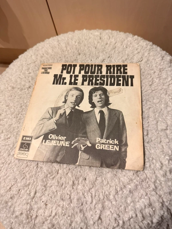 vinyle Olivier Lejeune Patrick Green Pot pour rire Mr le président - Les deux folles 45 tours