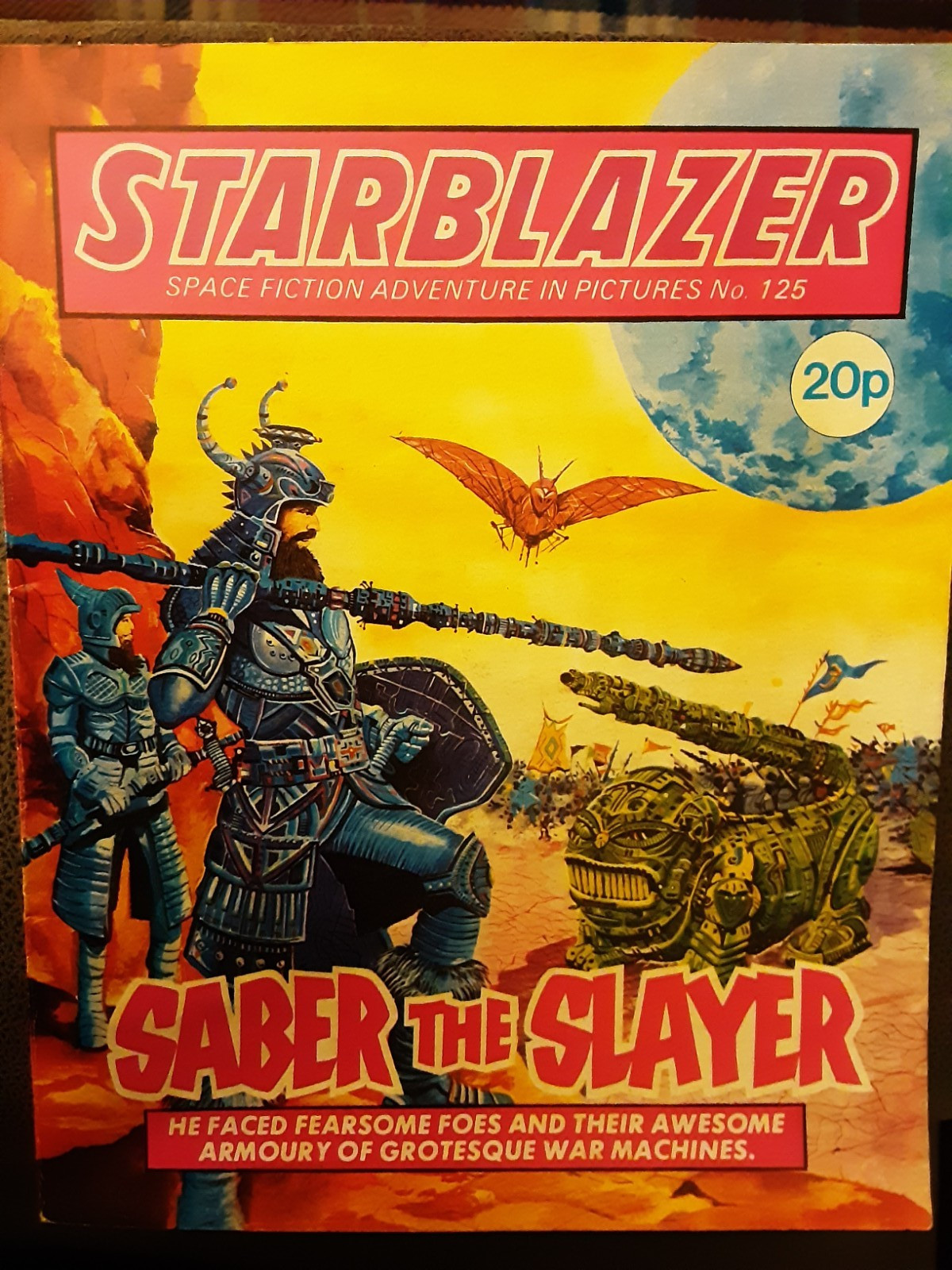 STARBLAZER SPACE FICTION ADVENTURE COMIC NO 125 "SABER THE SLAYER" FROM  1984