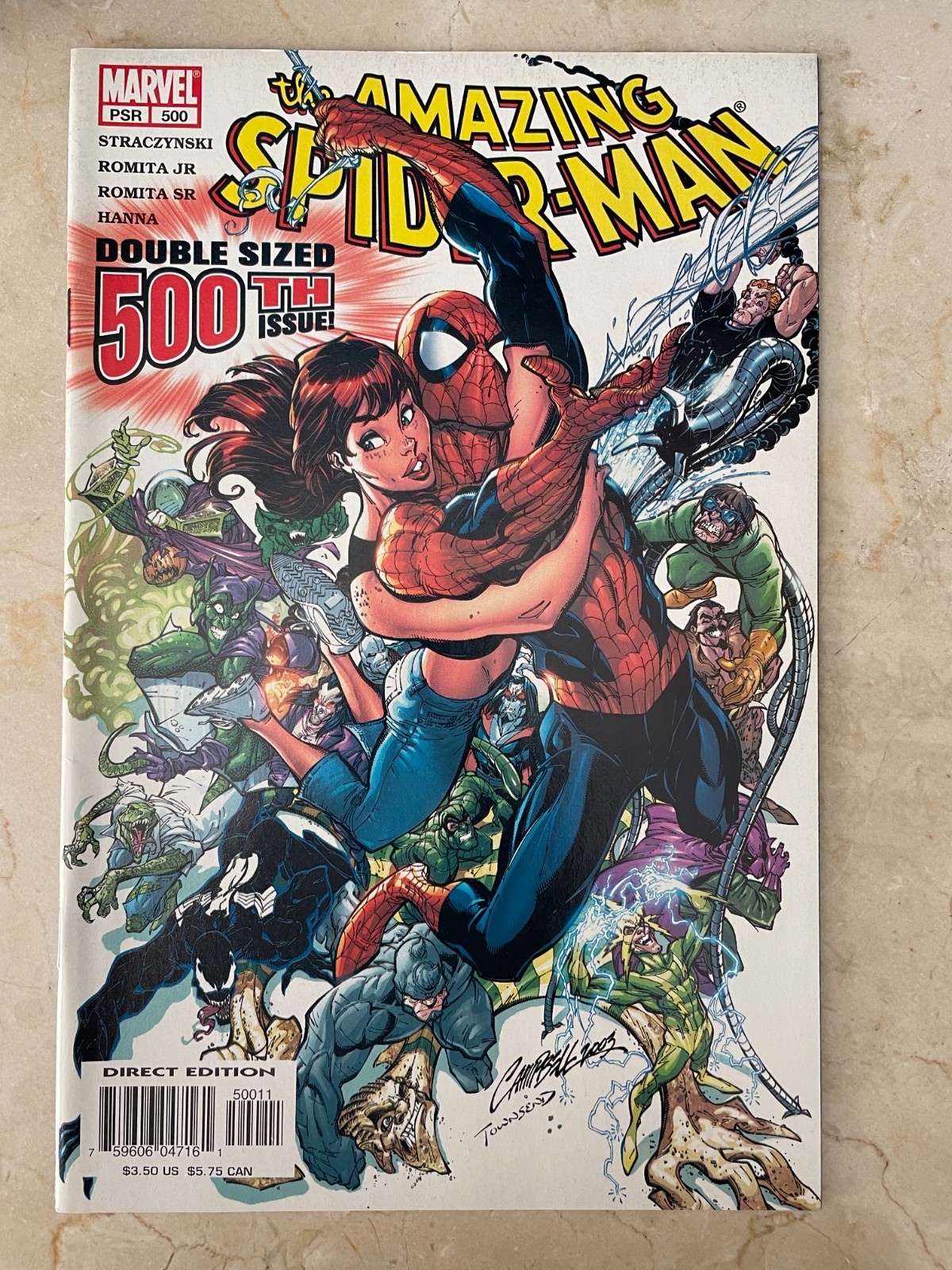 Amazing Spiderman #500 Marvel Comics 2003 J. Scott Campbell Cover NM