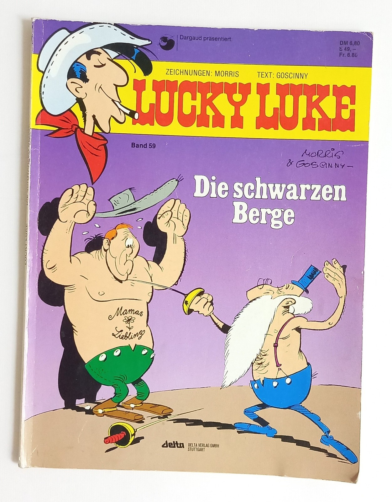 Lucky Luke Band 59 - Die schwarzen Berge - Comic - Morris & Goscinny - Vintage