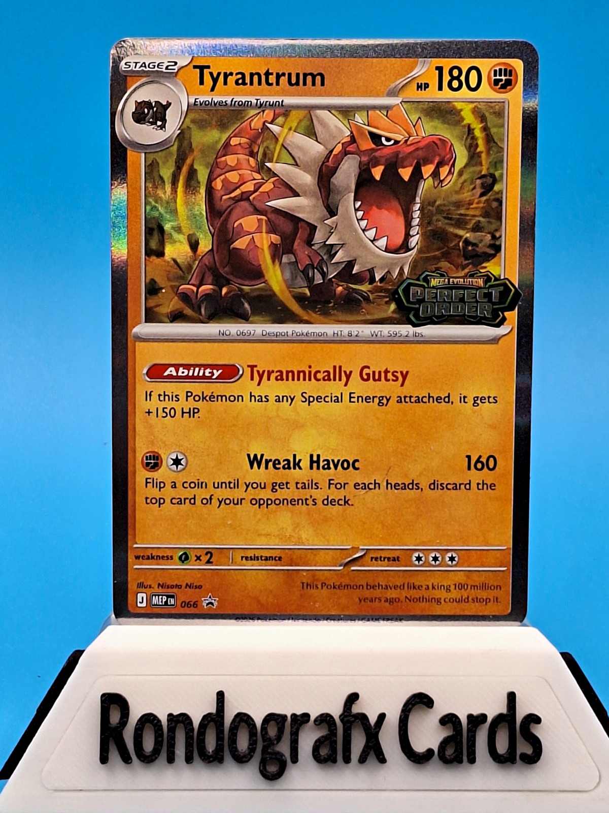 The Pokémon TCG Tyrantrum 066  Perfect Order  Stamped Build And Battle Exclusive