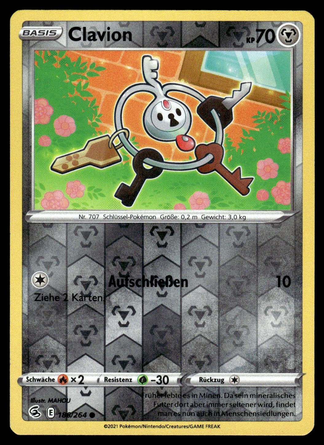 Clavion 186/264 Common Fusion Strike Reverse Holo NM Carta Pokemon Italiano