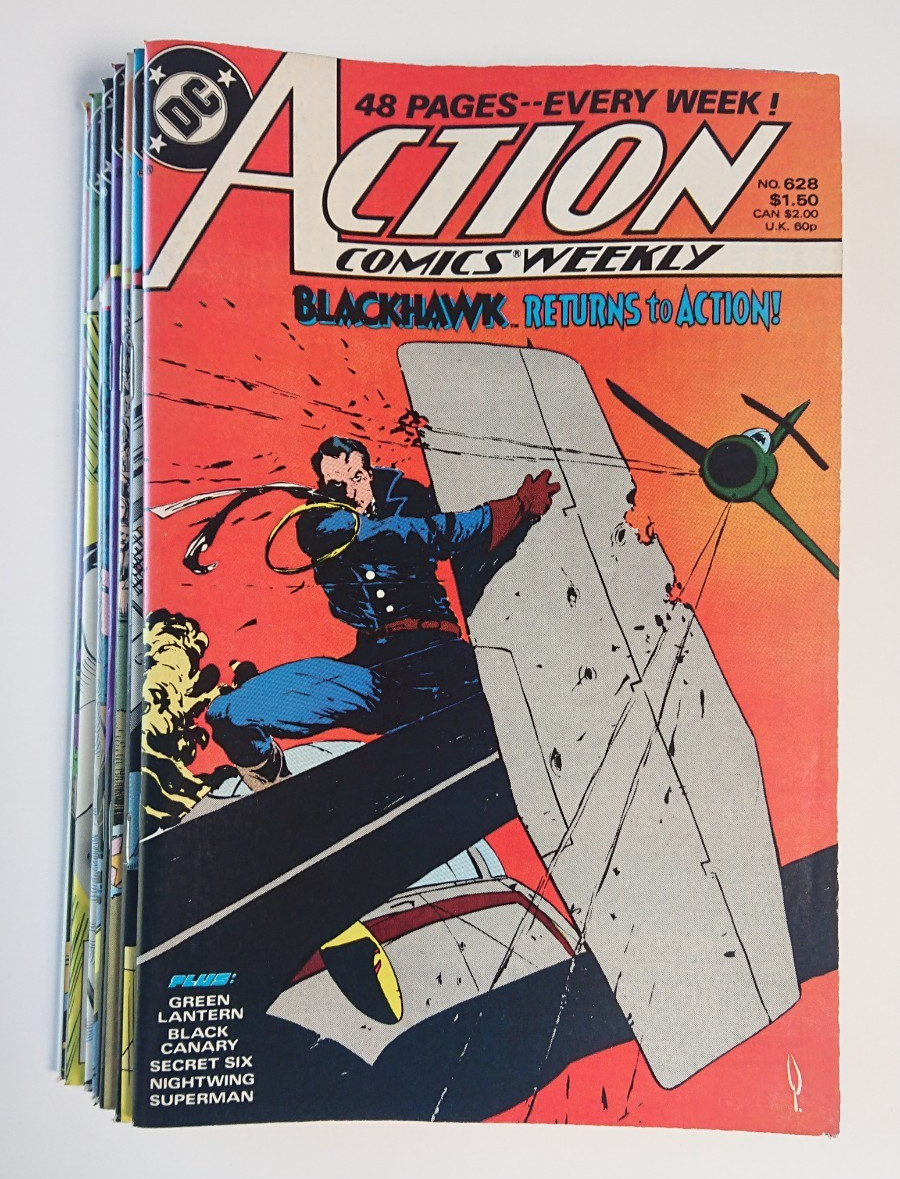 Lotto di 8 fumetti DC Action Comics #628-635 1989