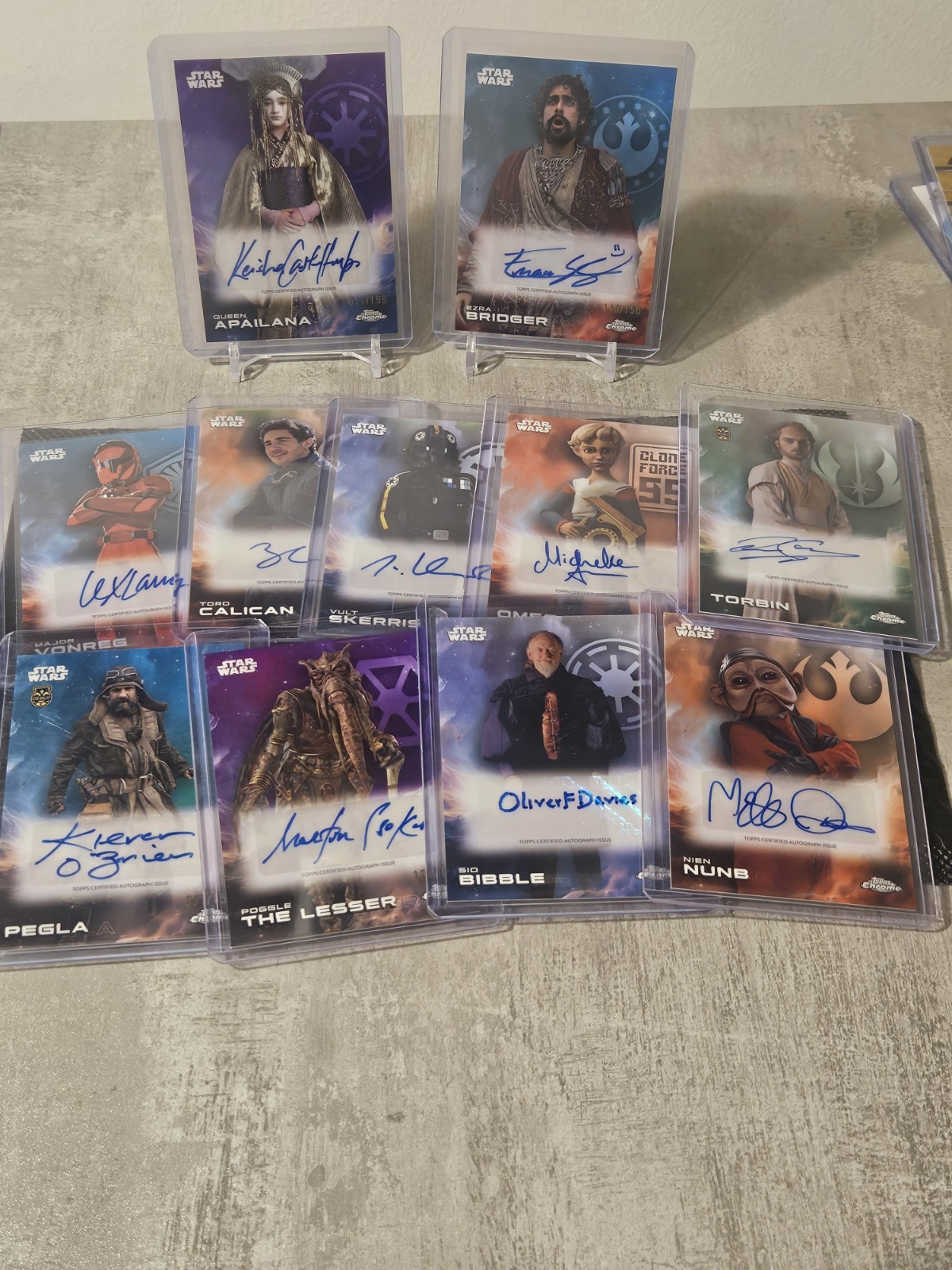 Lotto auto Star Wars 2025 Topps Chrome Ezra Nien Nunb Omega