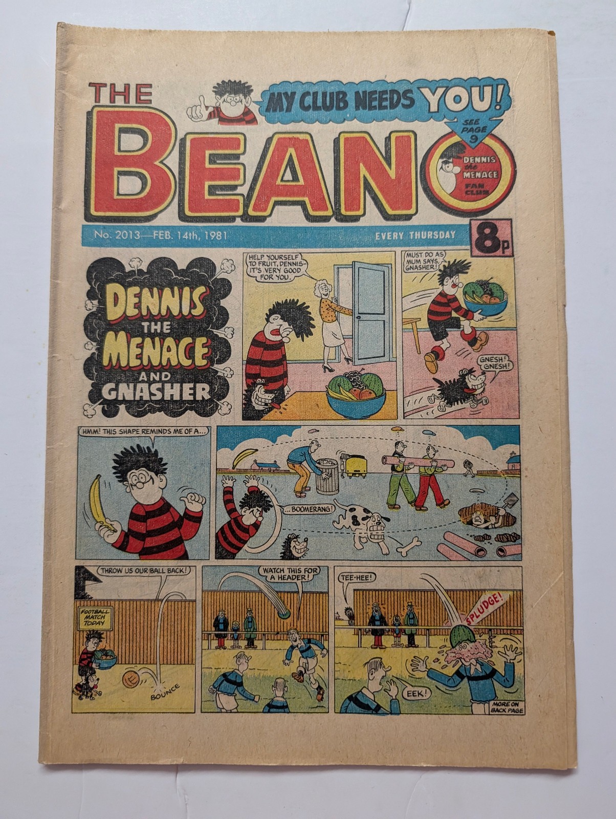 Beano Comic No 2013, February 14th 1981.