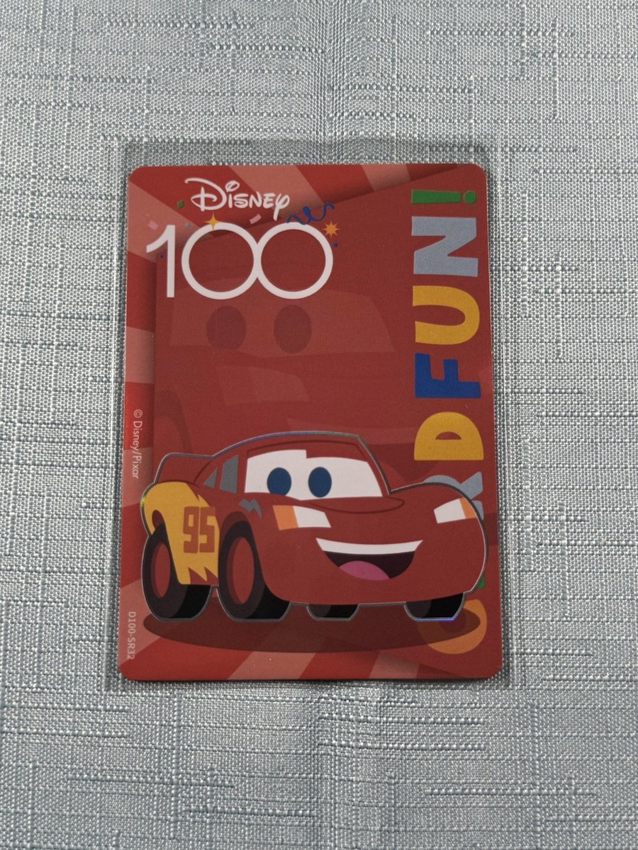 2023 Card Fun Joyful Disney 100 Rainbow Card #D100-SR32 Lightning McQueen