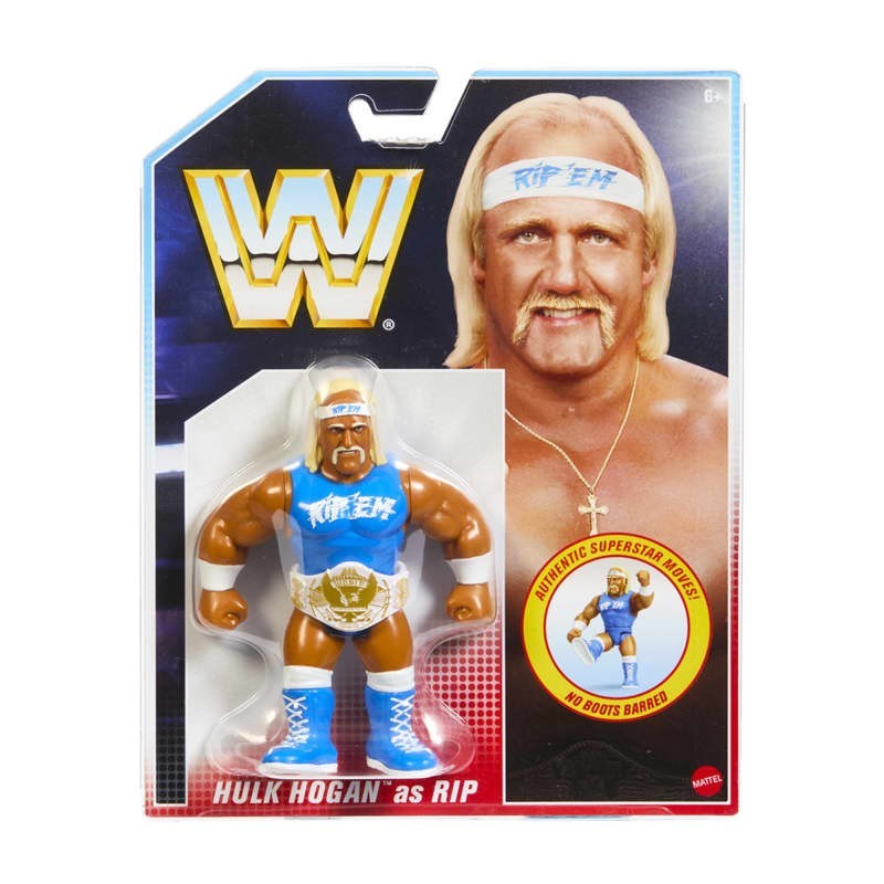 WWE Hasbro Hulk Hogan As Rip Action Figure 🔥 NUOVO 🏆 WWF Wrestling Retro