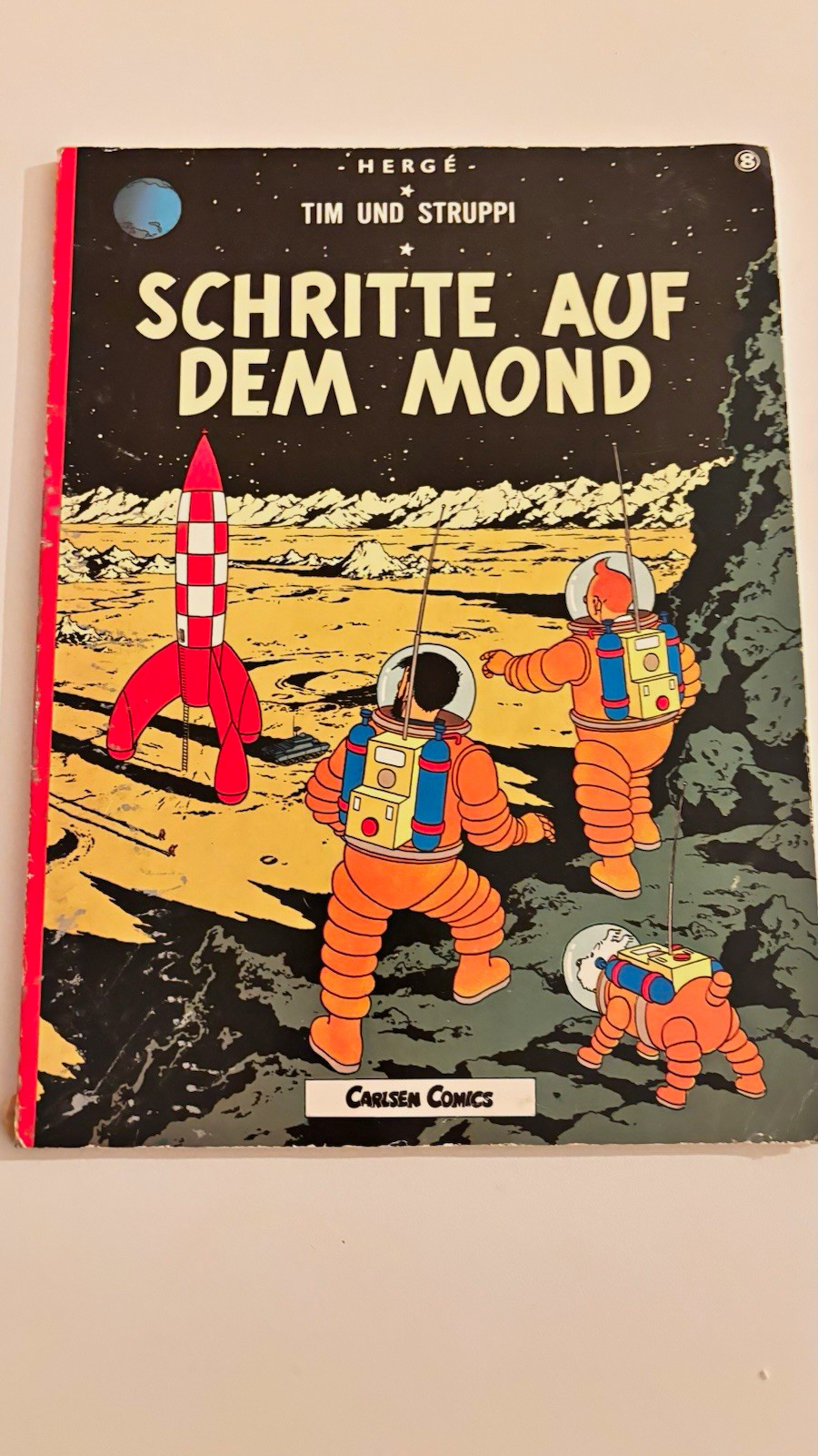 Carlsen Comics Tim e Struppi passi sulla luna Hergé tedesco 1990 8.A.