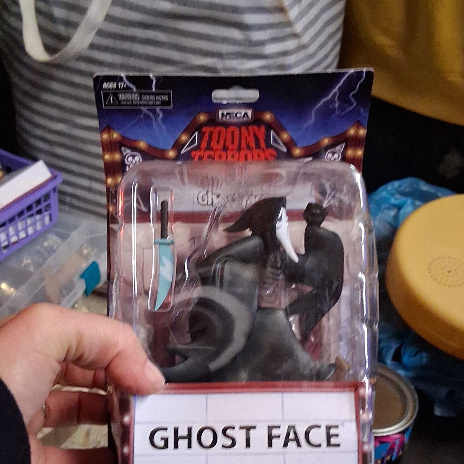 NECA Toony Terrors Ghost Face Boxed Action Figure Includes Knife Accessory