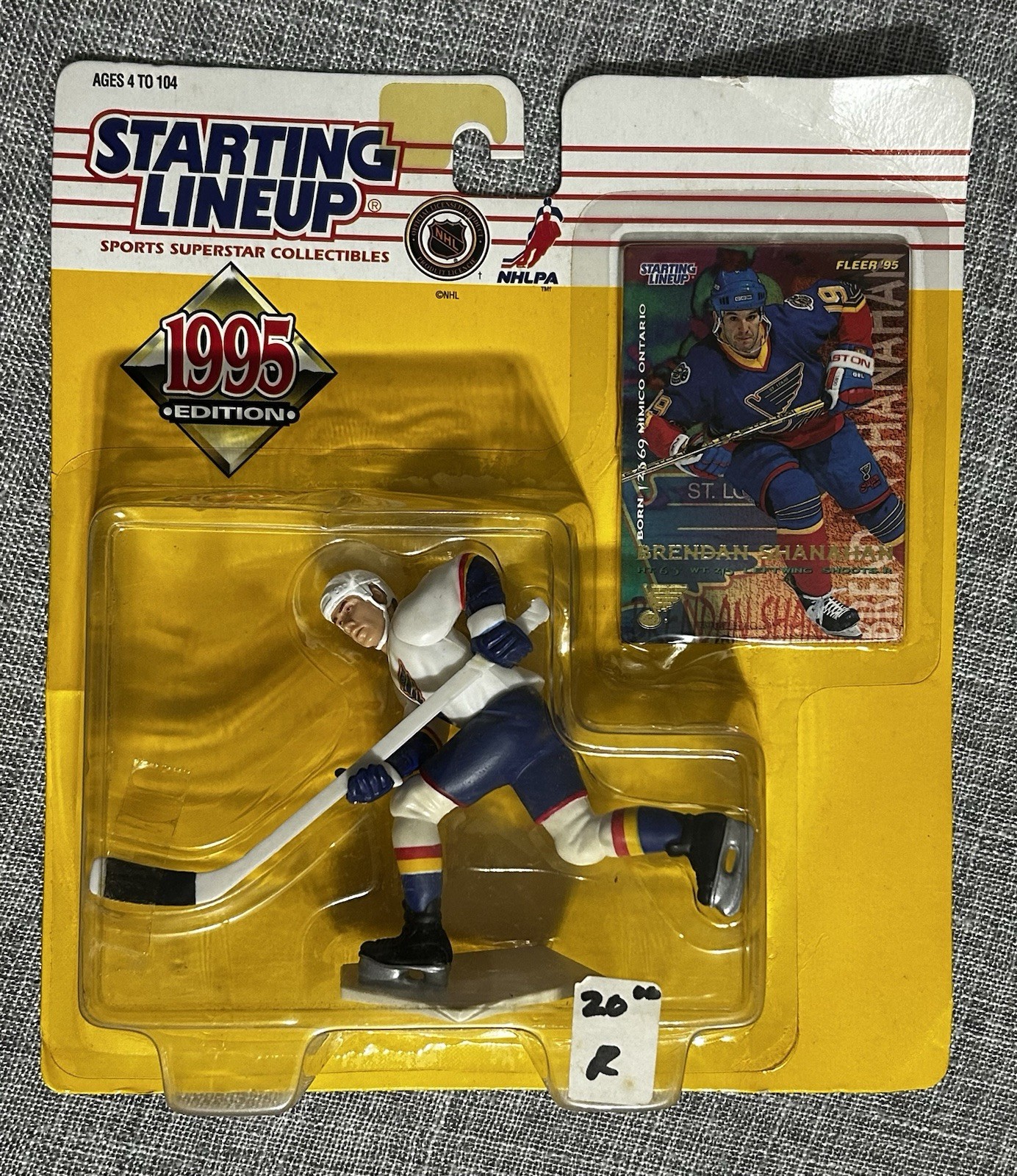 Brendan Shanahan St. Louis Blues NHL 1995 Starting Lineup Figure NIB Kenner