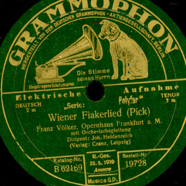 FRANZ VÖLKER  Wiener Fiakerlied / Im Prater blüh'n wieder die Bäume        G2716