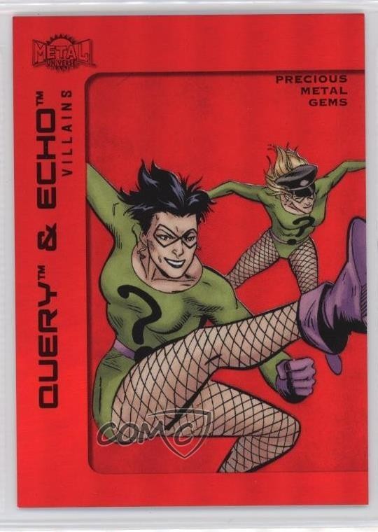 2025 Skybox Metal Universe Batman High Series PMG Red 64/100 Query & Echo 09br