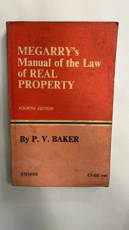 megarry - the law of real property - sons ed. 1969 5°ed.