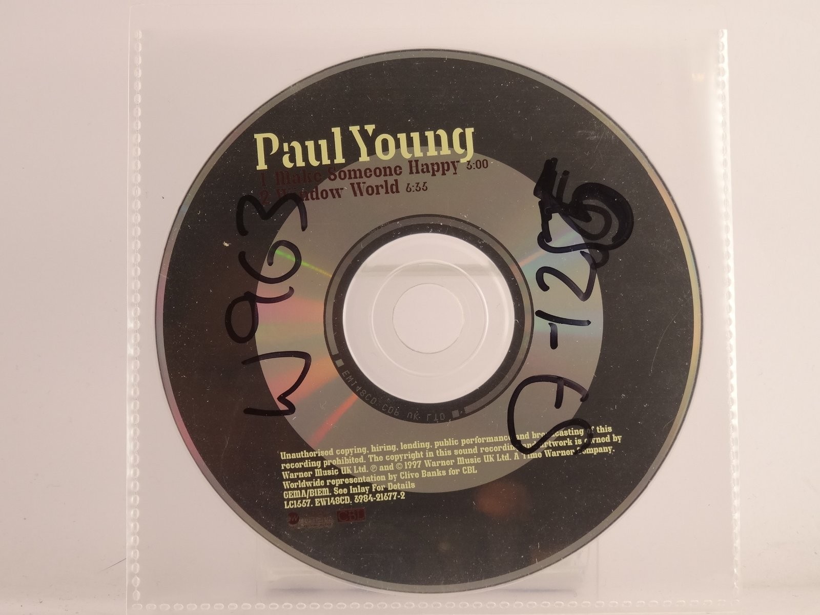 PAUL YOUNG MAKE SOMEONE HAPPY/WINDOW WORLD (X11) 2 Track CD Single plus Plastic 