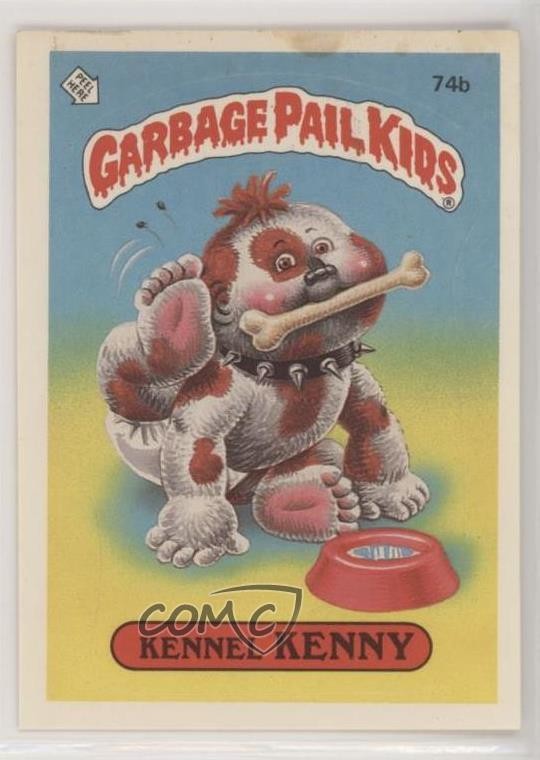 1985 Topps Garbage Pail Kids Series 2 Kennel Kenny (Two Star Back) #74b 2f4